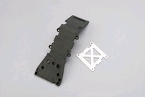 [ TRX-4937A ] Traxxas Skidplate, front plastic (grey)/ stainless steel plate 