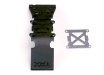 [ TRX-4937 ] Traxxas Skidplate, front plastic (black)/ stainless steel plate 