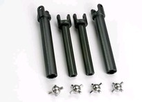 [ TRX-4951X ] Traxxas Half shafts, long (Heavy-duty) (external-splined (2) &amp; internal-splined (2))/ metal u-joints (4) -TRX4951X