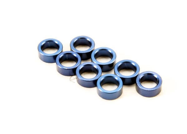 [ TRX-5133A ] Traxxas Spacer, pushrod (aluminum, blue) (use with 5318 or 5318X pushrod and 5358 progressive 2 rockers) (8) 