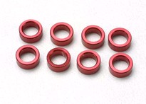 [ TRX-5133 ] Traxxas Spacer, pushrod (aluminum, red) (use with 5318 or 5318X pushrod and 5358 progressive 2 rockers) (8) -TRX5133 