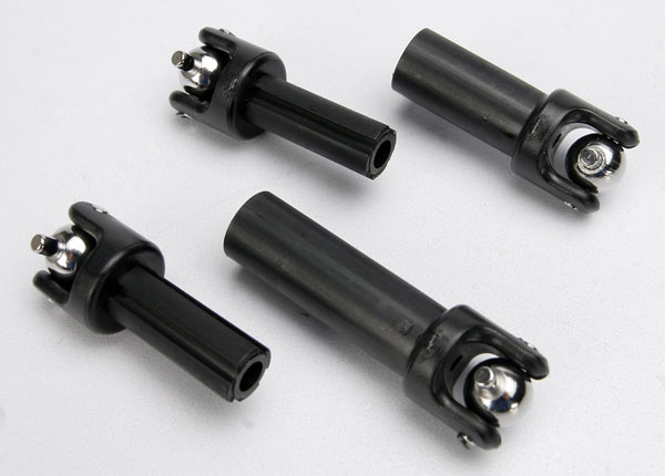 [ TRX-5151 ] Traxxas Half shafts, center (front and rear) (external-splined (2)/ internal-splined (2))/ metal u-joints (4) 