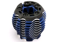 [ TRX-5238R ] Traxxas Cooling head, PowerTune (machined aluminum, blue-anodized) (TRX 3.3), head protector (1),  3x6mm CCS (5) 