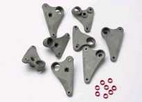 [ TRX-5358 ] Traxxas Rocker arm set, progressive-2 (90-T)/ spacers (red aluminum) (8) -TRX5358 