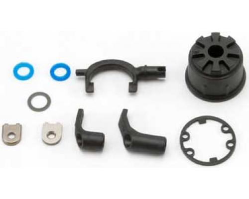 [ TRX-5681 ] Traxxas Carrier, differential (heavy duty)/ differential fork/ linkage arms (front &amp; rear)/x-ring gaskets (2)/ ring gear gasket/ bushings (2)/ 6.5x10x0.5 TW 