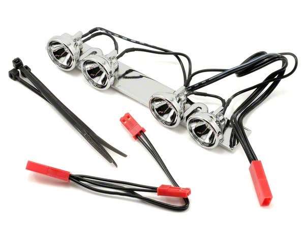 [ TRX-5684 ] Traxxas LED LIGHTBAR, (CHROME, FITS SUMMIT ROLL CAGE)/ (4 CLEAR LIGHTS) -TRX5684 