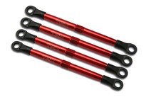 [ TRX-7038X ] Traxxas Toe links, aluminum (red-anodized) (4) (assembled with rod ends and threaded inserts) (1/16 Slash) -TRX7038X