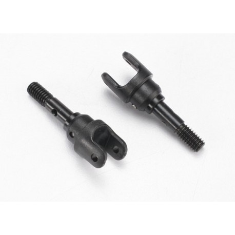 [ TRX-7054 ] Traxxas Stub axle, steel (2)/ yokes (2) (assembled) 