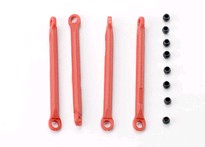 [ TRX-7118 ] Traxxas Push rod (molded composite) (4)/ hollow balls (8) (1/16 E-Revo) -TRX7118 