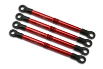 [ TRX-7138X ] Traxxas Toe links, aluminum (red-anodized) (4)  (1/16 E-Revo) 