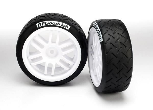 [ TRX-7372 ] Traxxas Tires and wheels, assembled, glued (Traxxas Rally wheels, BFGoodrich® Rally tires) (2) 