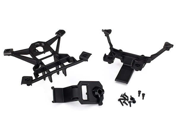 [ TRX-7715 ] Traxxas Body mounts, front &amp; rear/ 3x15mm BCS (4)/ 3x12mm shoulder trx7715