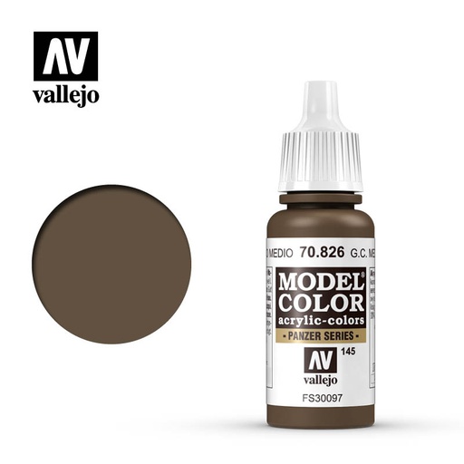 [ VAL70826 ] Vallejo Model Color German Cam.Med.Brown 17ml
