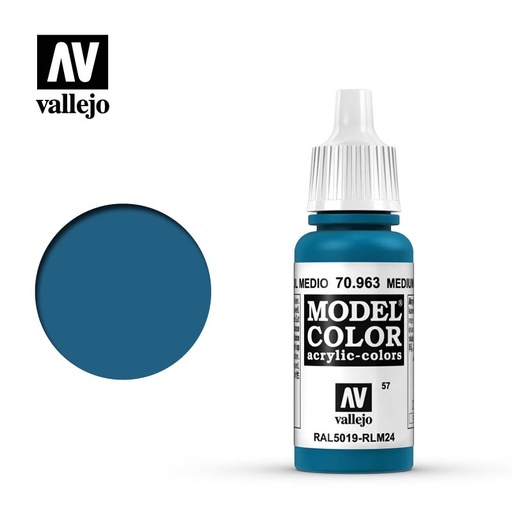 [ VAL70963 ] Vallejo Model Color Medium Blue 17ml