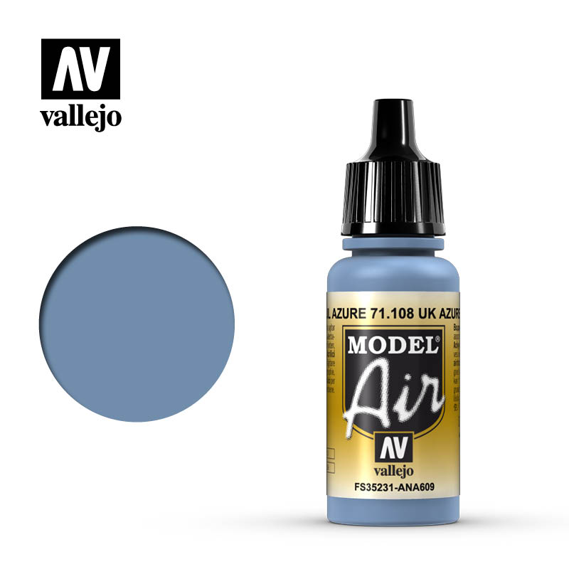 [ VAL71108 ] Vallejo Model Air UK Azure Blue 17ml