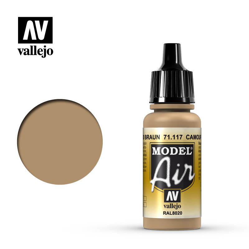 [ VAL71117 ] Vallejo Model Air Camouflage Brown 17ml