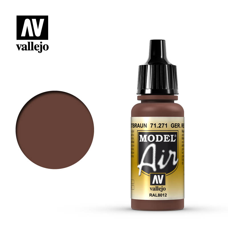 [ VAL71271 ] Vallejo Model Air German Red Brown 17ml