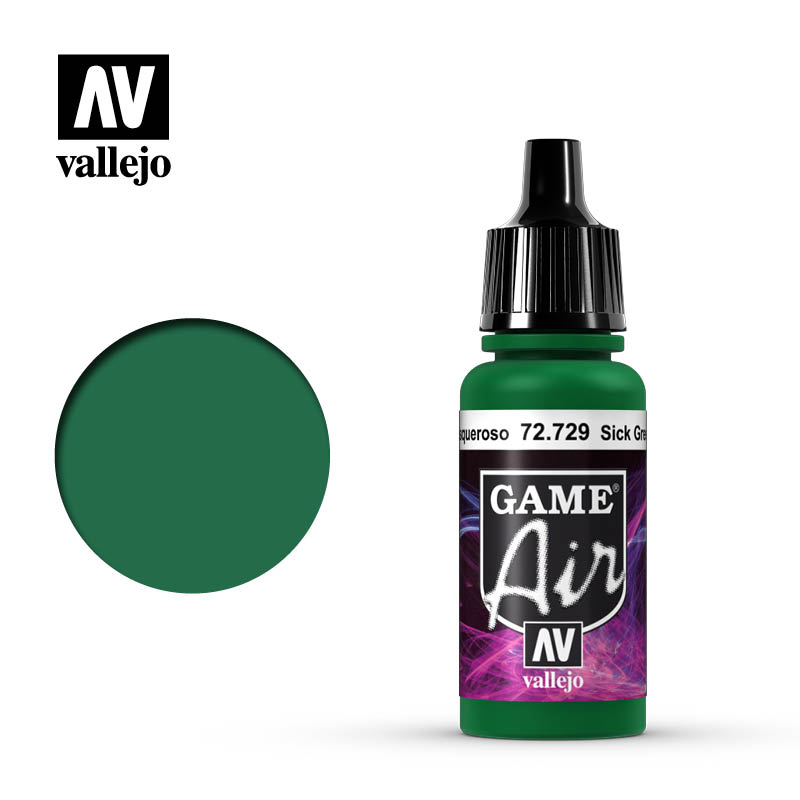 [ VAL72729 ] Vallejo Game Air Sick Green 17ml