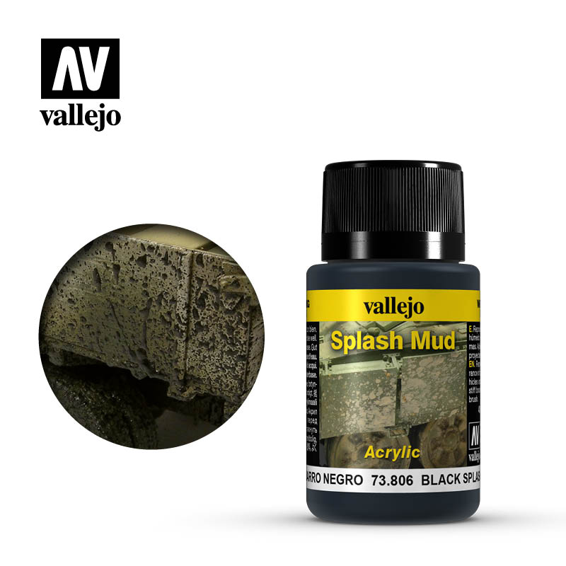 [ VAL73806 ] Vallejo Weathering Effects Black Splash Mud