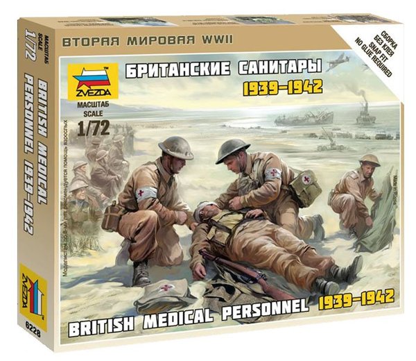 [ ZVE6228 ] Zvezda britisch medical personnal 1939-1942 1/72