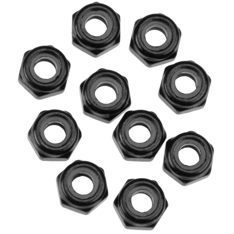 [ AXA1053 ] Axial nylon locking hex nut m3 black - AXIC1053