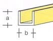 [ MESSINGU3X3 ] Messing U 3x3mm 1 meter