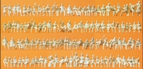 [ PRE16328 ] Preiser seated persones 120 unpainted figures