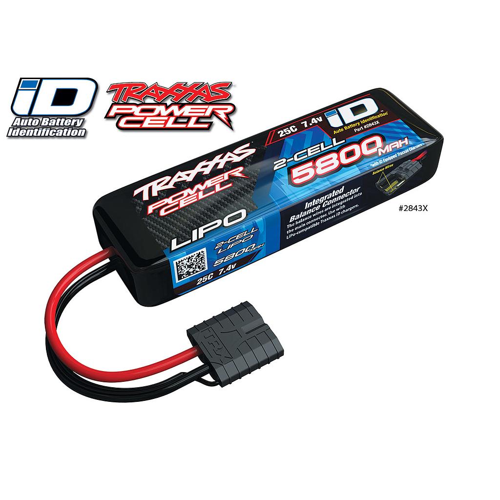 [ TRX-2843X ] Traxxas LIPO 5800mAh  7.4V  2S  25C-TRX2843X