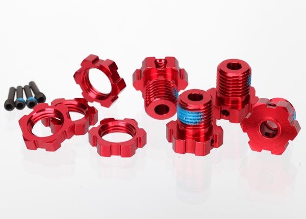 [ TRX-5353R ] Traxxas wheel hubs 17mm red (4)