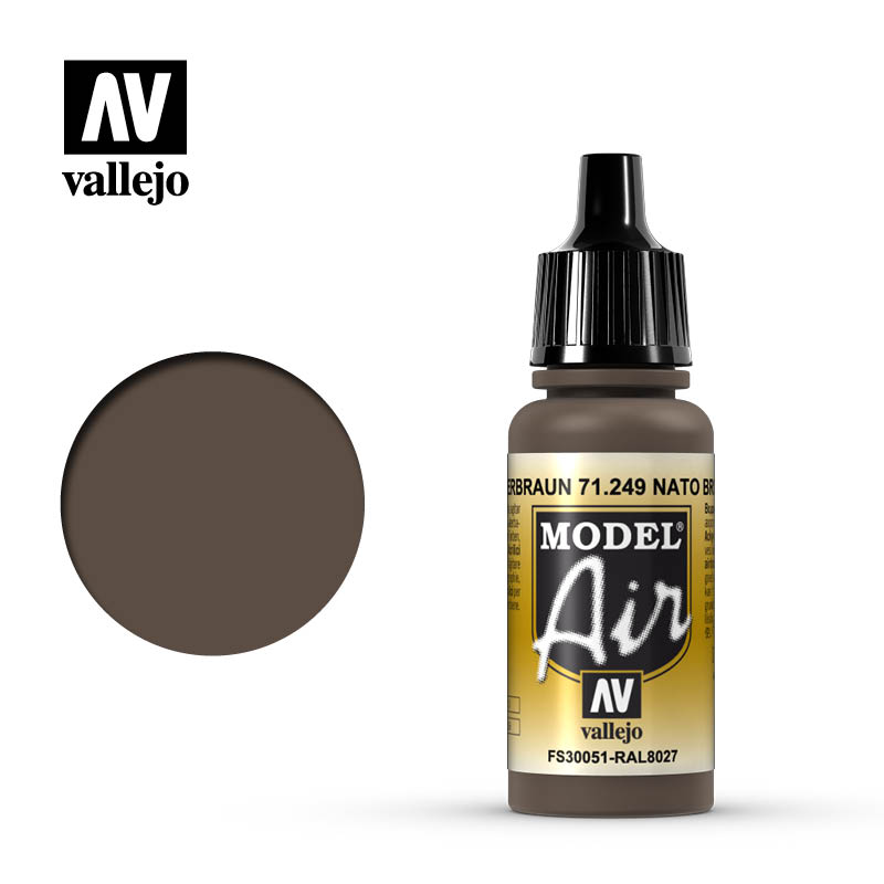 [ VAL71249 ] Vallejo Model Air NATO Brown 17ml