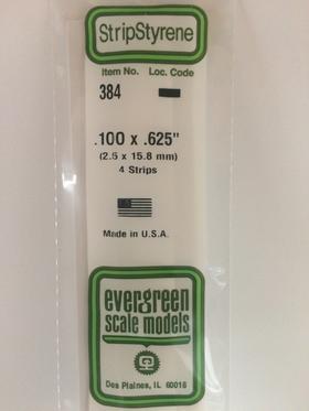 [ EG384 ] Evergreen styrene strip 2.5x15,8x610mm ( 4st.)