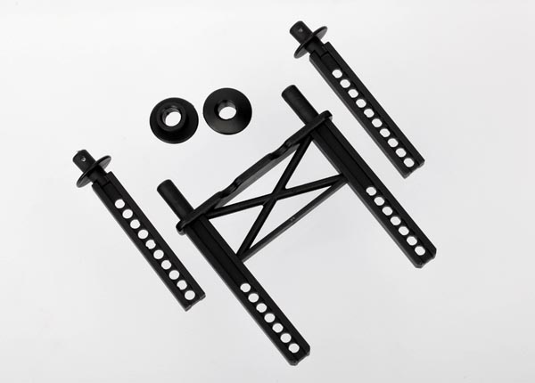 [ TRX-7314 ] Traxxas body mount, rear / body mount posts, front (2)