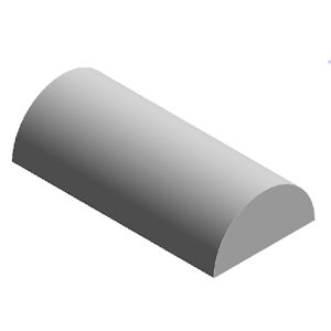 [ RA401-55 ] Raboesch PLASTIC HALF ROND VOL 2.5 mm 1 meter