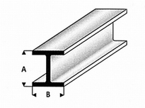  [ RA415-54 ]Raboesch  PLASTIC H PROFIEL3.0X3.0 mm 1 meter