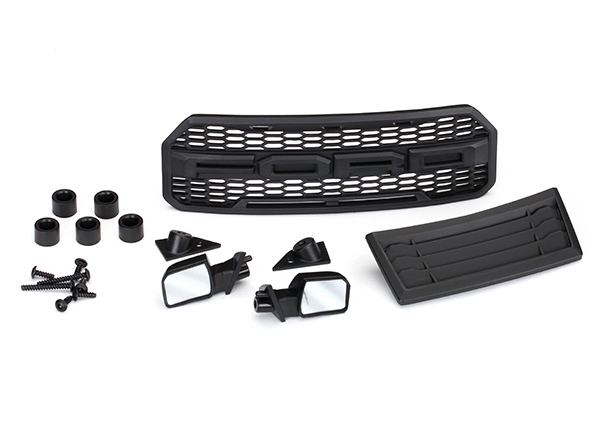 [ TRX-5828 ] Traxxas body accessories kit, 2017 raptor (grill, hood)