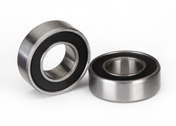 [ TRX-5117A ] Traxxas Ball bearings black rubber sealed (6x12x4) 2 stuks