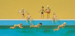 [ PRE10307 ] Preiser kinderen in zwembad HO  1/87