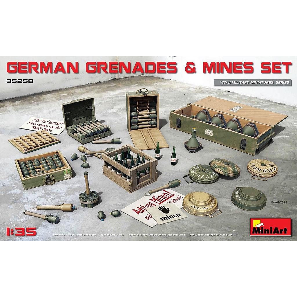 [ MINIART35258 ] German grenades &amp; mines set 1/35