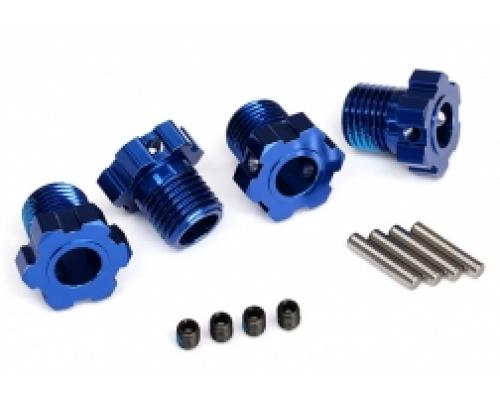 [ TRX-8654 ] Traxxas Wheel hubs, splined, 17mm (blue) - TRX8654