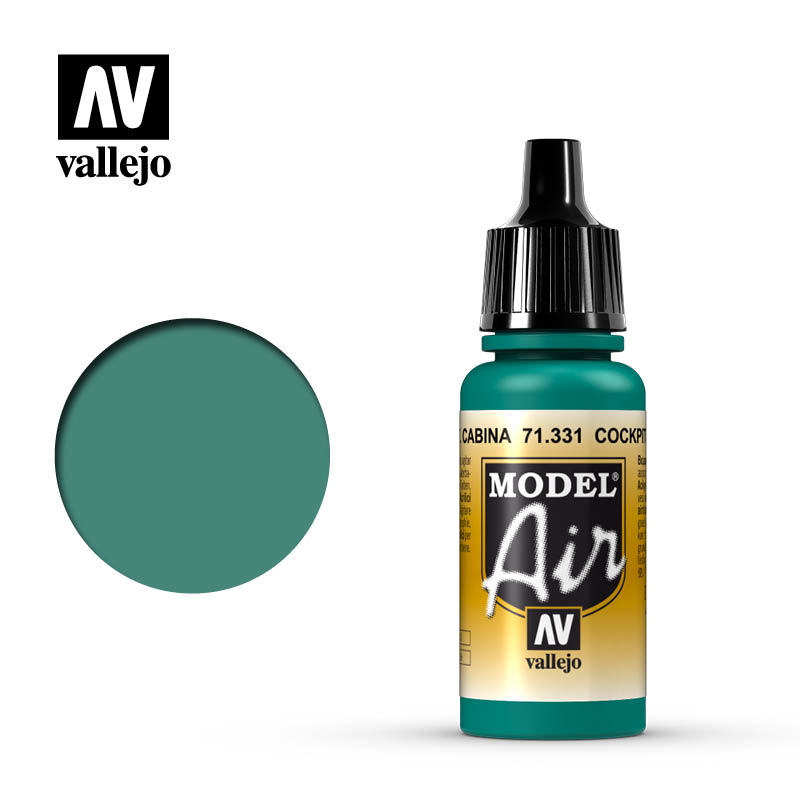 [ VAL71331 ] Vallejo Model Air cockpit emerald green &quot;faded&quot; 17ml