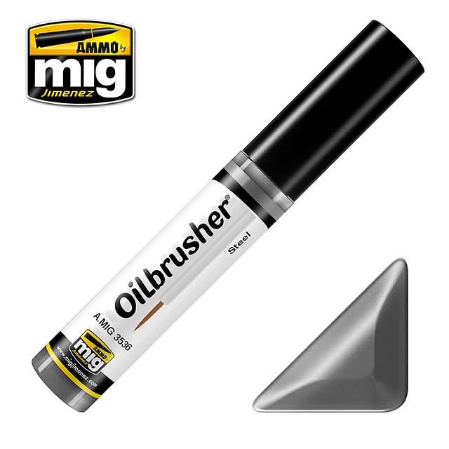 [ MIG3536 ] Mig Oilbrush Steel 10ml