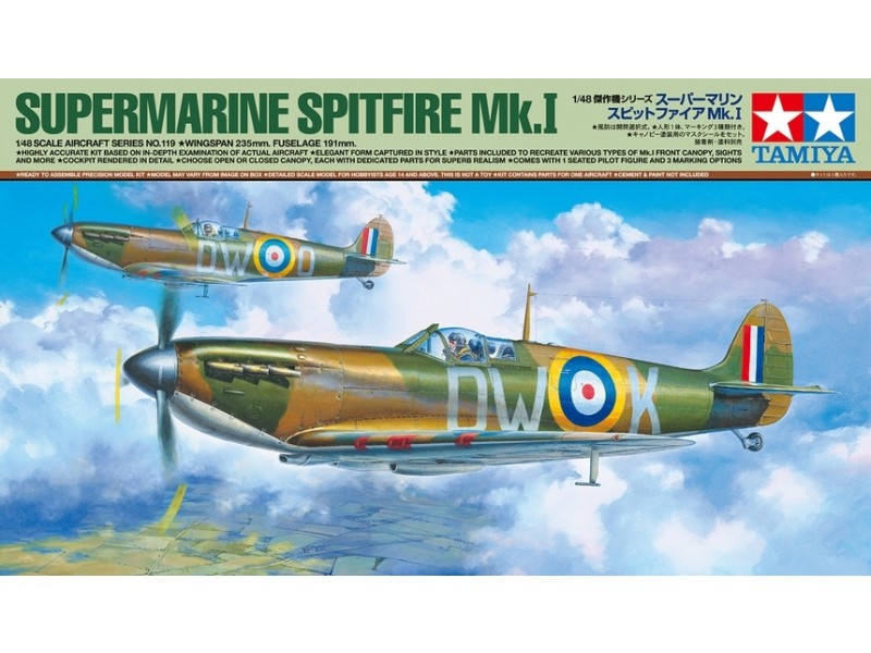 [ T61119 ] Tamiya Tamiya supermarine spitfire Mk.1 1/48