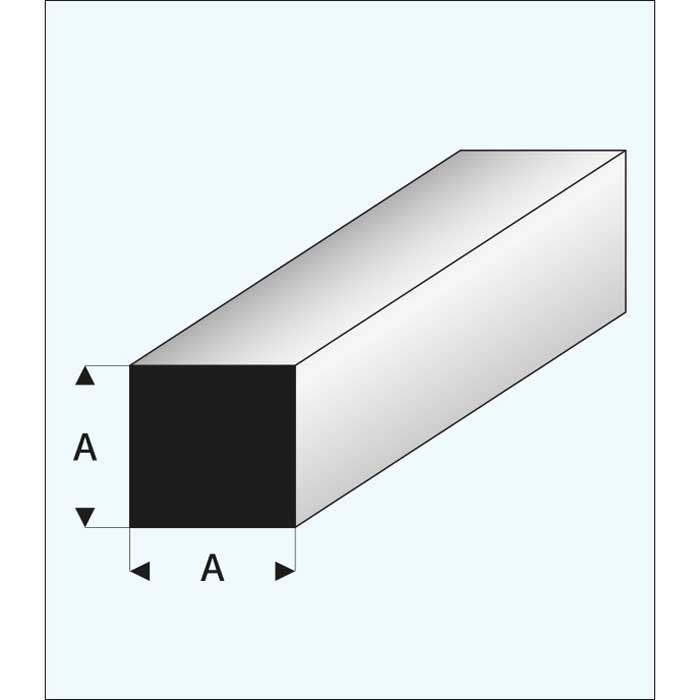 [ RA407-58 ] Raboesch PLASTIC VIERKANT VOL PROFIEL 4.5 mm 1 meter