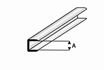 [ RA446-53 ] Raboesch PLASTIC EDGE U PROFIEL binnen 2.0 mm 1 meter 