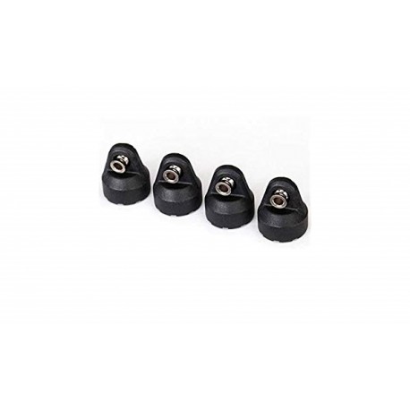 [ TRX-8361 ] Traxxas Shock caps (black) (4) assembled with hollow balls - TRX8361