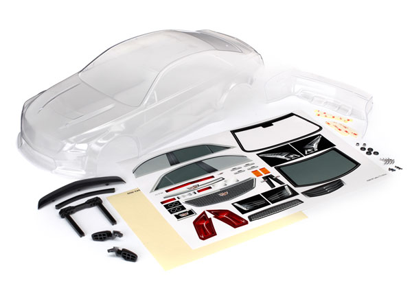 [ TRX-8391 ] Traxxas Body, cadillac CTS-V (clear, requires painting) - TRX8391