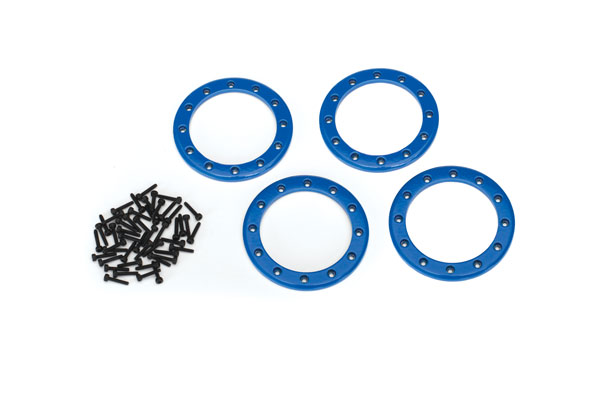 [ TRX-8168X ] Traxxas Beadlock rings, blue 2.2 aluminium (4) - TRX8168X