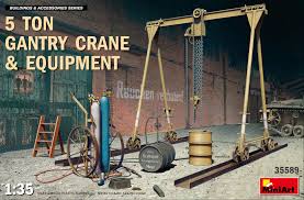 [ MINIART35589 ] 5 Ton gantry crane &amp; equipment 1/35