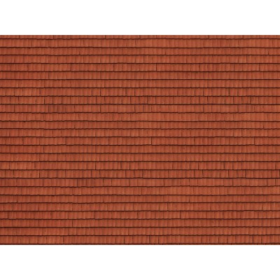 [ NO56670 ] Noch 3D-Kartonplaat &quot;Dakpannen&quot; rood 25 x 12,5 cm