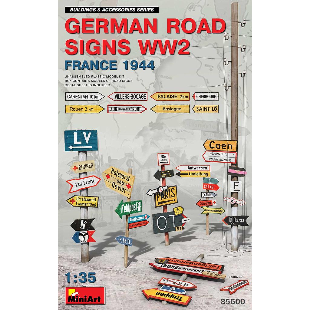 [ MINIART35600 ] MINIART German road signs WW2  France 1944  1/35